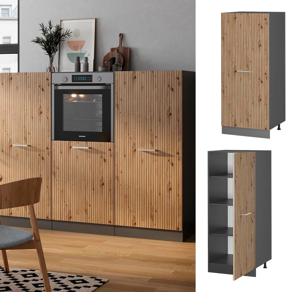 mobile cucina dispensa R-Line, Rovere artigianale, 60 cm, per la libera combinazione all'interno di sistemi cucina modulari