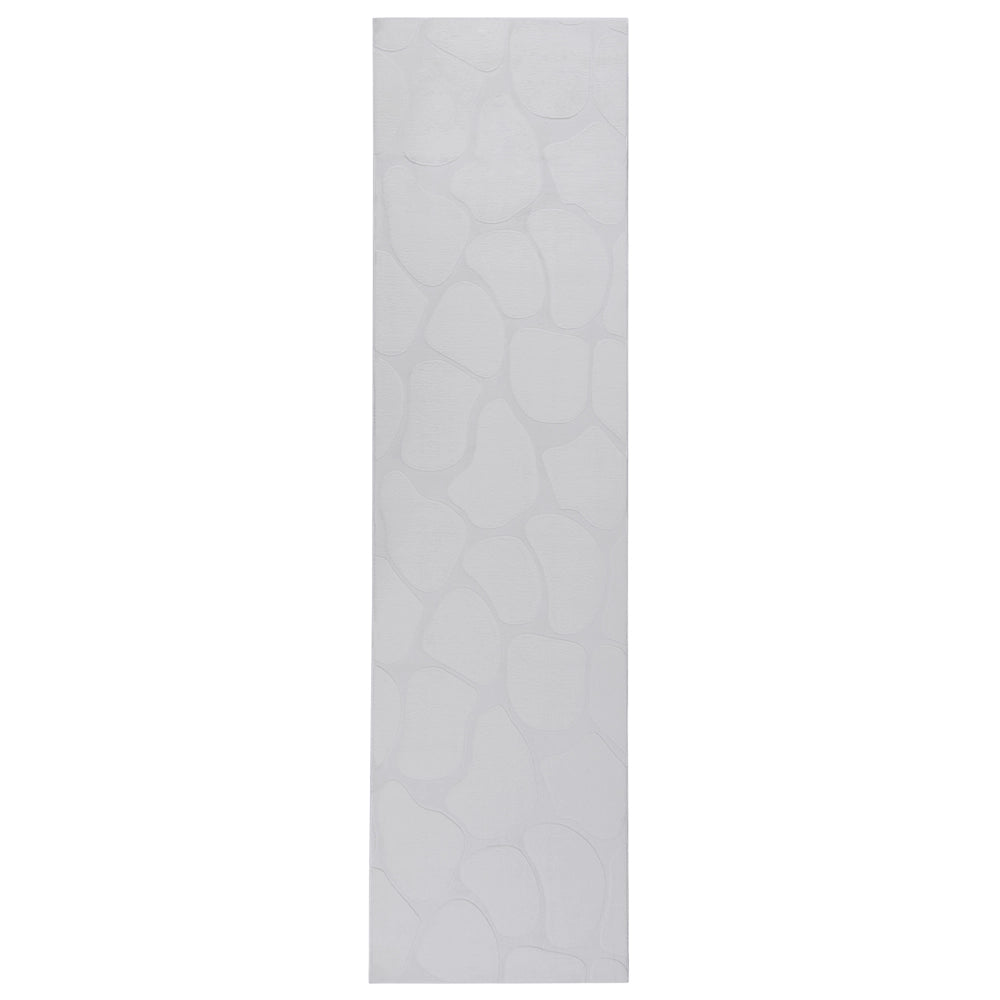 Tappeto decorativo rettangolare in jacquard, 80 x 300 cm tortora design elegante