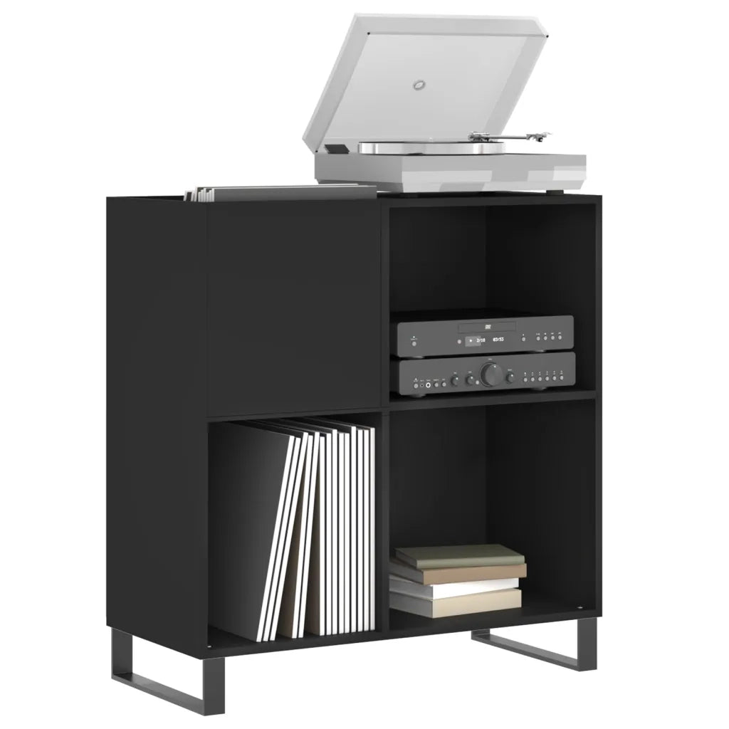 Mobile Porta Dischi Nero 84,5x38x89 cm in Legno Multistratocod mxl 127080