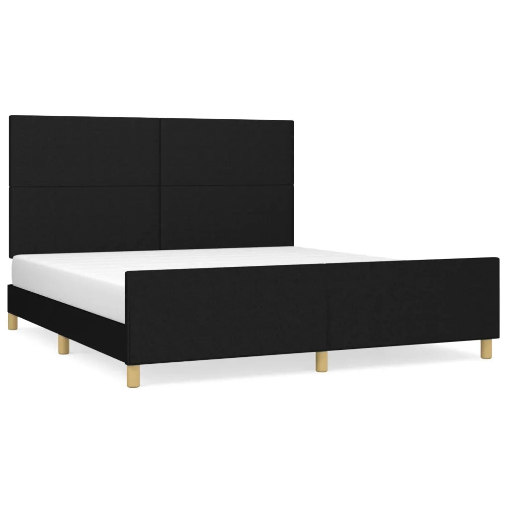 Giroletto senza Materasso Nero 160x200 cm in Tessuto 3124905