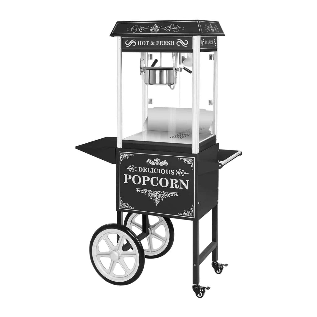 Set macchina per popcorn con carrello nero in stile retrò 14_0004908