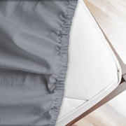 Lenzuolo letto sotto con angoli 100% puro cotone Made in Italy tinta unita Grigio - 1 Piazza e mezza