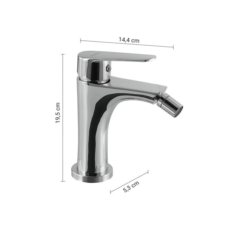 Miscelatore bidet Como cromato 19,5 x 5,3 x 14,4 cm