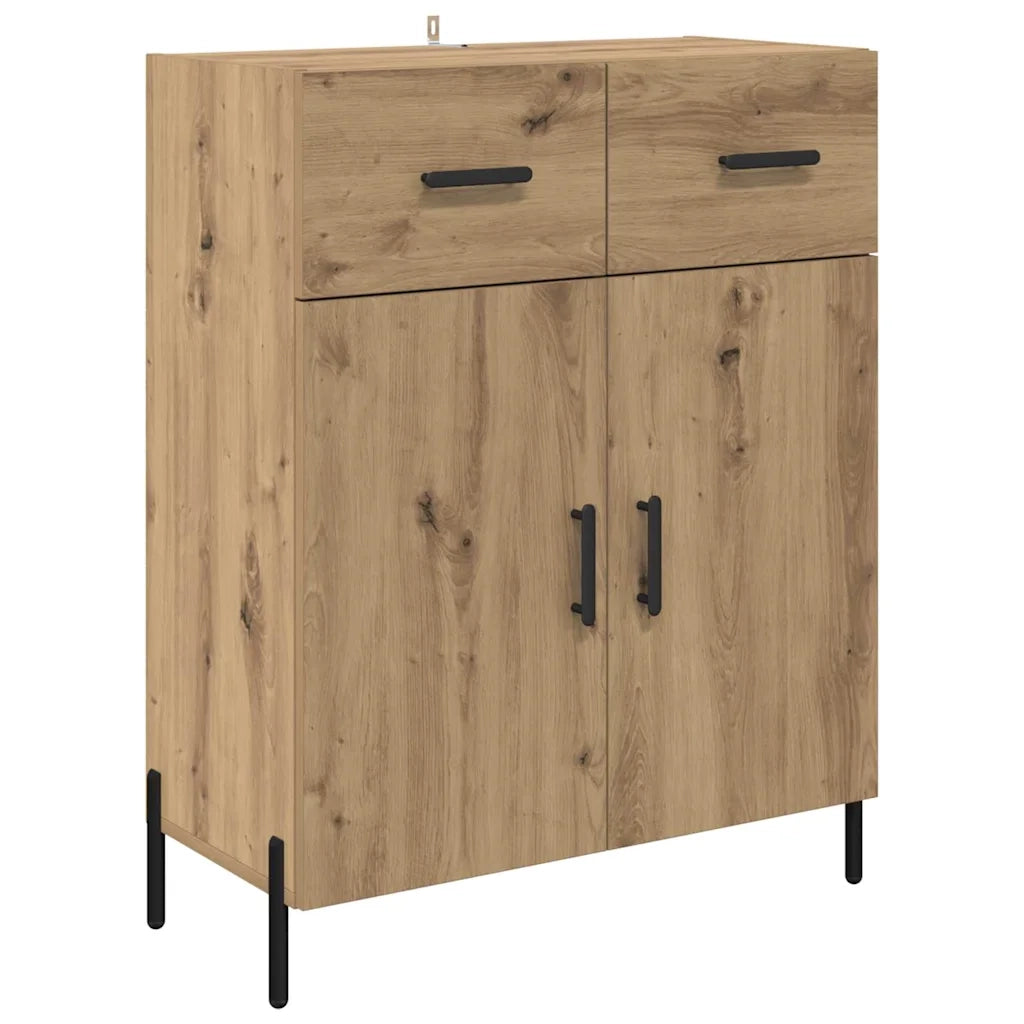 Credenza con Cassetto-Buffet-Armadio da cucina Rovere artigianale 69,5 x 32,5 x 180 cm 236279
