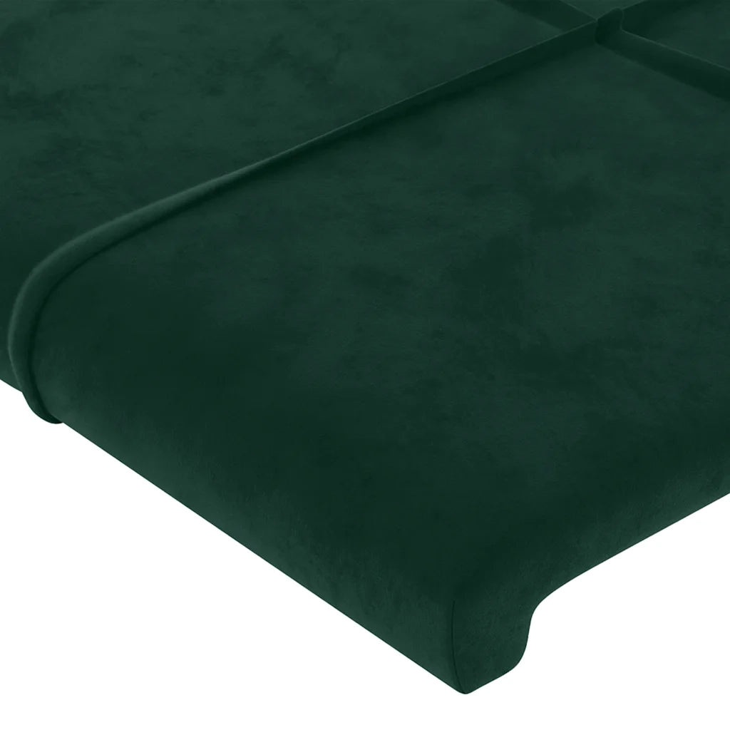 Testiera Verde Scuro 180x5x118/128 cm Velluto 3116395
