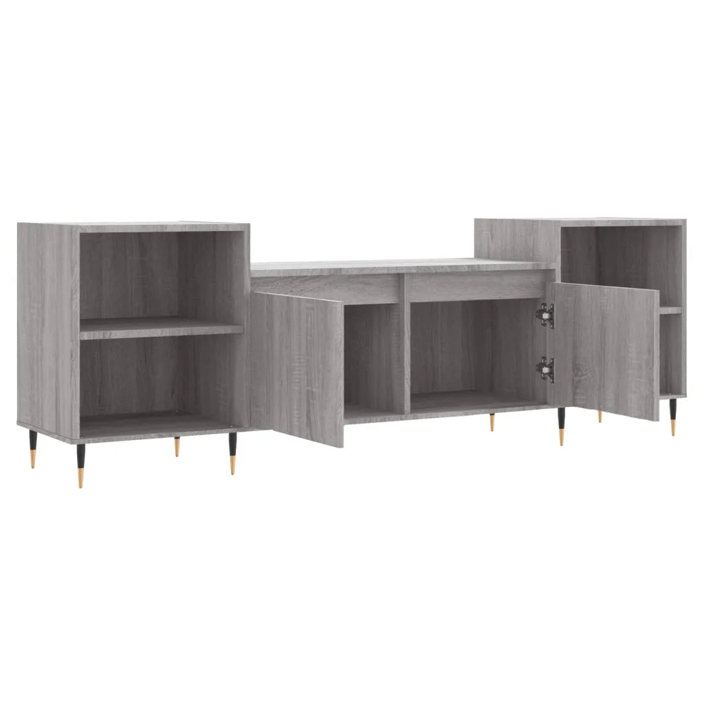 Mobile TV Grigio Sonoma 160x35x55 cm in Legno Multistrato 831338