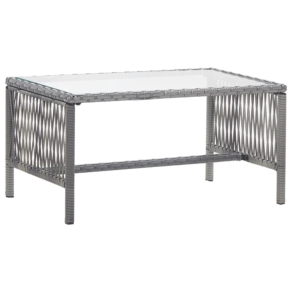 Set Divani da Giardino 4 pz con Cuscini in Polyrattan Antracite cod mxl 35151