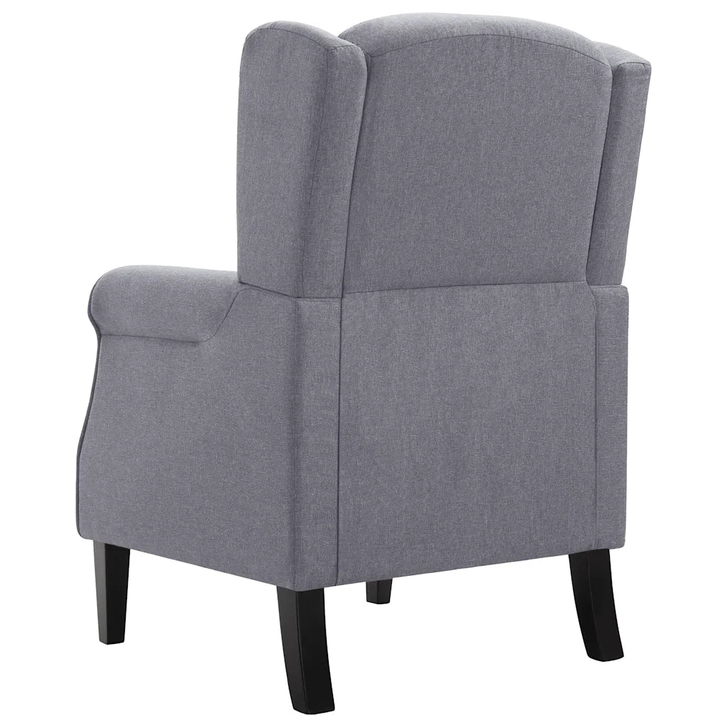 Poltrona-Divano Sedia-Poltroncina Grigio Scuro in Tessuto 542721