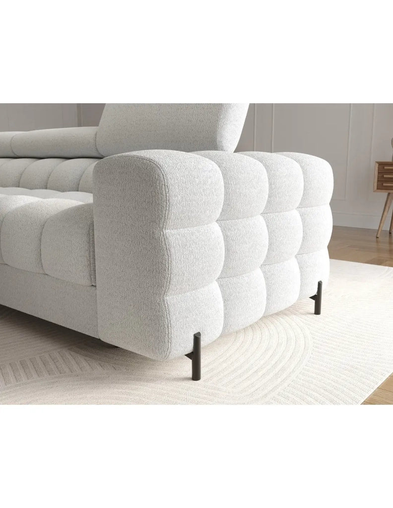 Divano angolare sinistro convertibile Grigio scuro allure contemporanea 285x99x181cm FILTRO