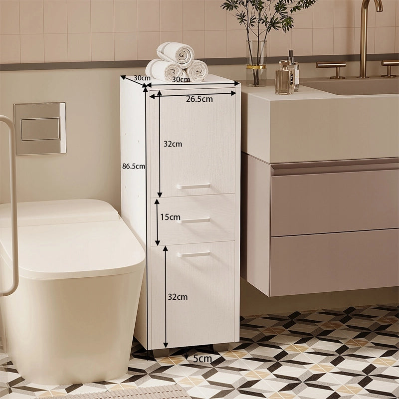 Funzionale mobiletto a 2 ante con cassetto, stile loft moderno, 86 cm