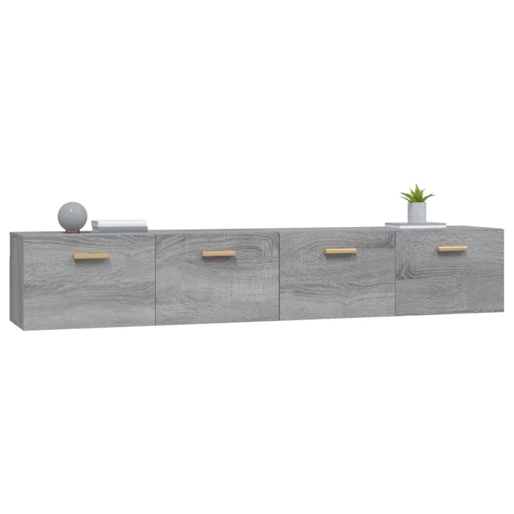 Mobili Parete 2 pz Grigio Sonoma 100x36,5x35 cm in Multistrato 3115666