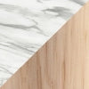 Scaffale da Terra Multiuso Nampernu a 3 Piani 62 x 40 x 18 cm - Effetto Marmo Bianco [en.casa]
