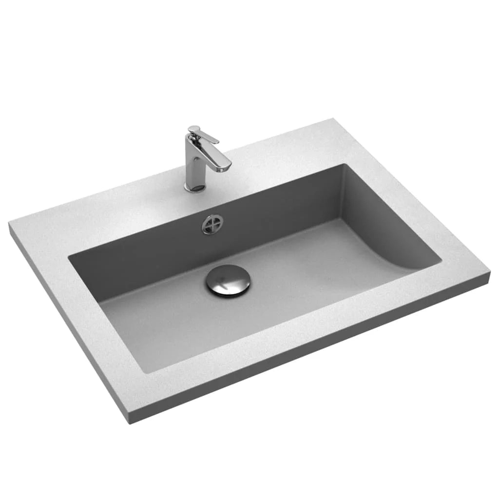 Lavabo da bagno con lavabo e lavabo per WC 60 x 45 cm granito grigio 02_0002563