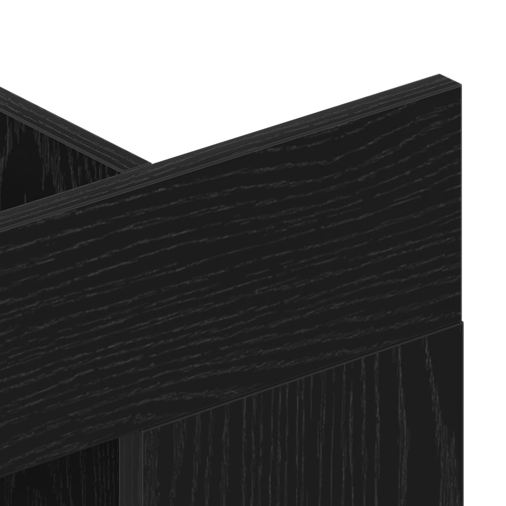 Mobile TV a muro  Nero Rovere 152x22x113 cm