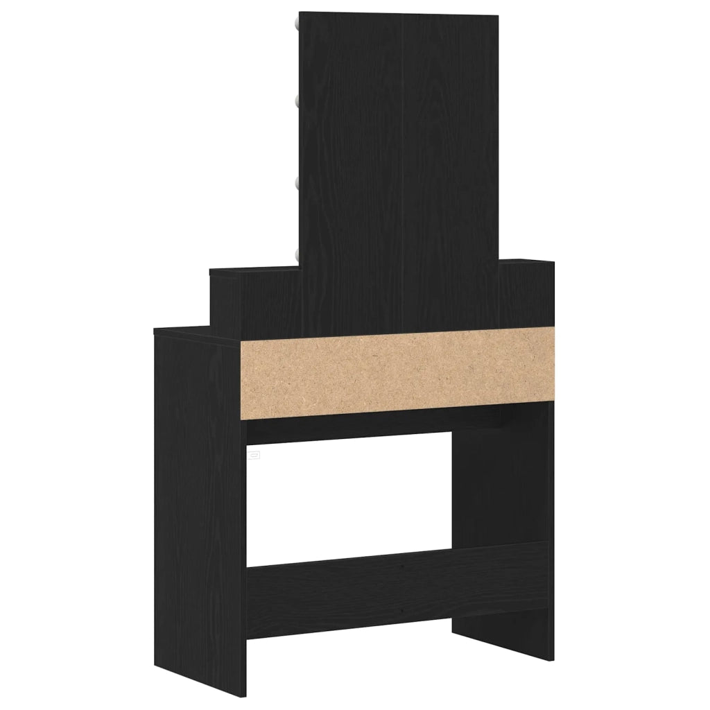 Tavolo da Trucco con cassetto Rovere nero 80 x 41 x 144.5 cm 862302