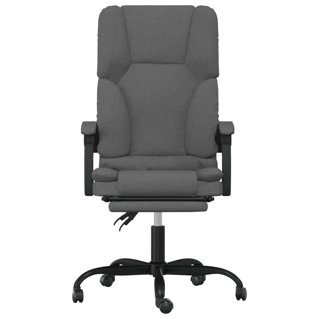 Sedia da Ufficio Massaggio Reclinabile Grigio Scuro in Tessuto cod mxl 15326
