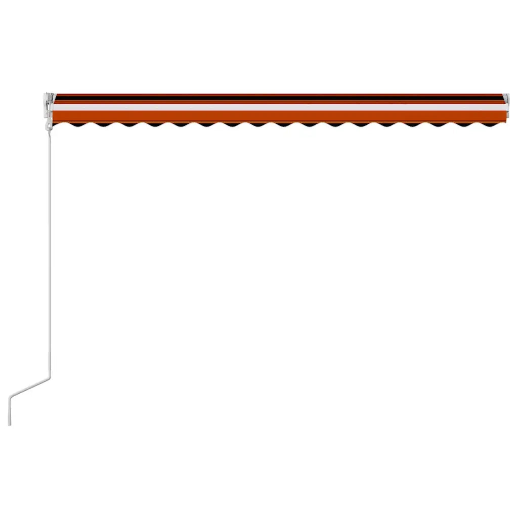 Tenda da Sole Retrattile Automatica 400x300 cm Arancione e Marrone 3051203