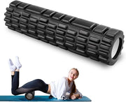 Rollatore di Schiuma - Apparecchio per Punti di Attivazione - 30 × 8 cm (Nero) - Riduzione della Tensione Muscolare e della Pressione sulla Colonna Vertebrale