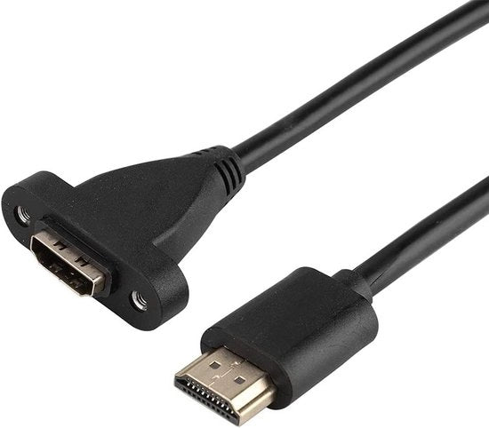 Cavo HDMI a alta velocità - connettore HDMI a clip - cavo HDMI a alta velocità per montaggio a viti con foro di fissaggio - cavo HDMI di alta qualità con contenuto HTML.
