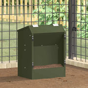 Mangiatore per conigli Verde oliva 64.5 x 25.5 x 45.5 cm