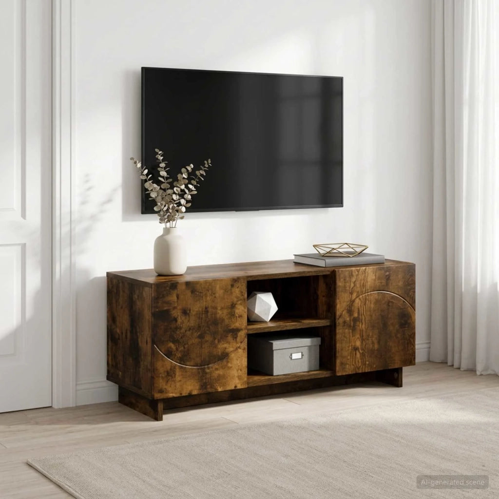 Supporto TV 90 x 34.5 x 40 cm Rovere Fumo Legno ingegnerizzato 8011482