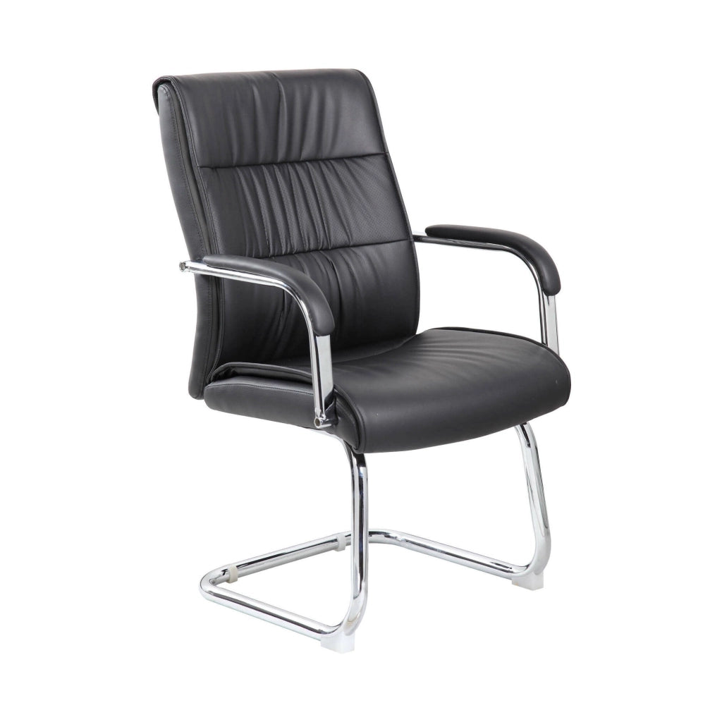 Sedia da ufficio Decimo, Seduta sala da attesa con braccioli per ufficio, Seduta ergonomica da attesa, 66x59h98 cm, Nero