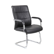 Sedia da ufficio Decimo, Seduta sala da attesa con braccioli per ufficio, Seduta ergonomica da attesa, 66x59h98 cm, Nero