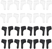 Orecchini per Occhiali in Silicone - 30 paia - Adatti per Larghezza Tempiale inferiore a 4 mm - Nero e Translucido