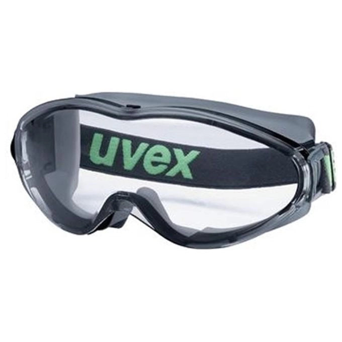Uvex 9302290 Ultrasonic Planet Occhiali a mascherina Full Vision UV400 antigraffio antiappannamento resistente agenti chimici colore Antracite Giada