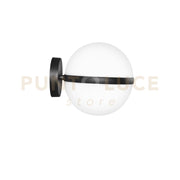 APPLIQUE ORBIT NERA 1 LUCE ATTACCO E27 IP44 23,5X20,5CM BASE IN ALLUMINIO