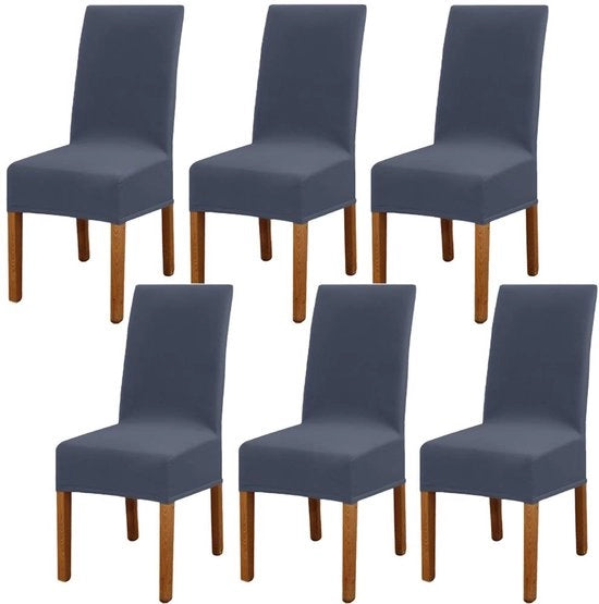Set di protezioni per sedie da pranzo in set da 6 - elastico - resistente ai batteri - impermeabile - leggero - duraturo e riciclabile - protezione per sedie