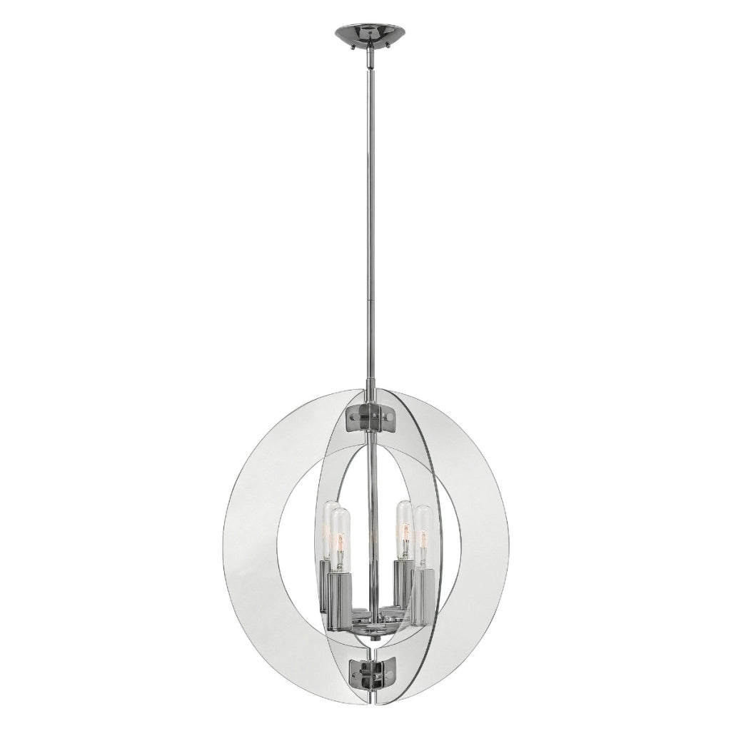 Lampada a sospensione Solstice cromo lucido 4xE27 Hinkley