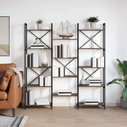 Libreria 156 x 25 x 167 cm Legno ingegnerizzato Rovere Fumo 868343