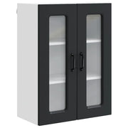 Mobile da cucina rettangolare con ampio spazio contenitivo 60 x 31 x 80 cm in legno composito nero 02_0053764