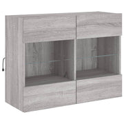 Mobile TV multimediale mensola TV credenza mobile TV parete attrezzata per sala da pranzo soggiorno camera da letto con luci LED Sonoma 78,5 x 30 x 60,5 cm grigio 02_0028056