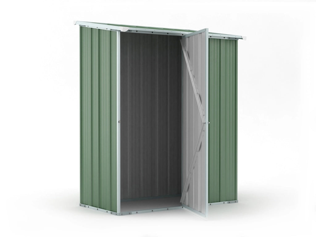 Box per esterno casetta da giardino in lamiera di acciaio 155x100cm x h 192cm - 50kg - 1,55mq - VERDE
