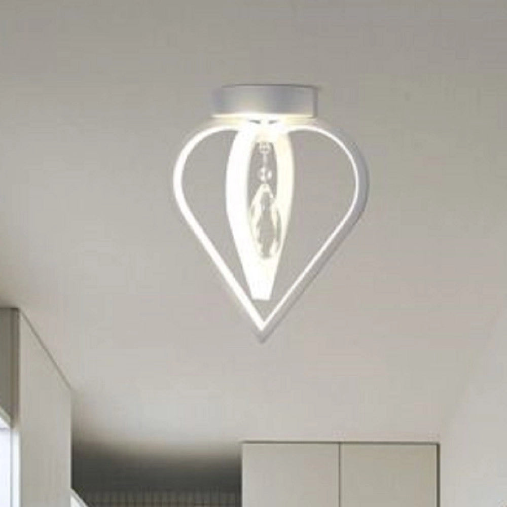Trade Shop - Lampadario Plafoniera A Soffitto 2 Cuori Pendente Luce 6500k 4000k 3000k Pn-01b -