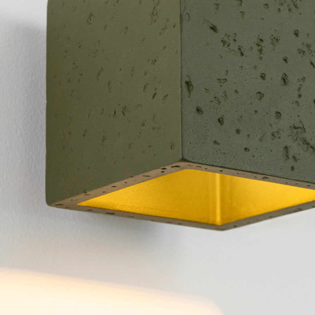 Applique industriale TETRIS Pure Lume cemento verde G9