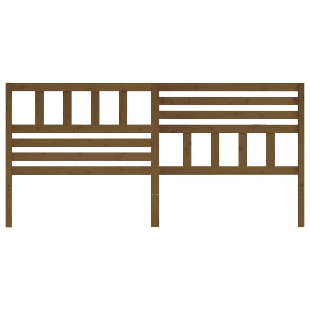 Testiera per Letto ambra 206x4x100 cm in Legno Massello di Pino