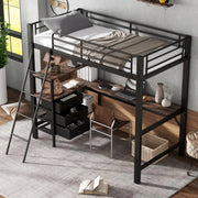 Letto a castello con 3 cassetti - Xylo - 90x200 - Nero+Noce
