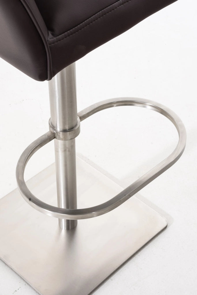 Set 2 sgabelli bar Damaso ecopelle acciaio inox 6