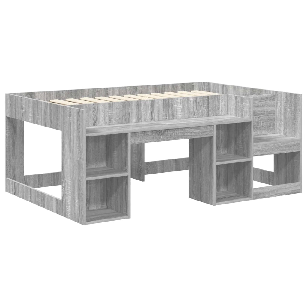 Struttura per Letto per Bambini con Ripostiglio Sonoma grigio 3422624