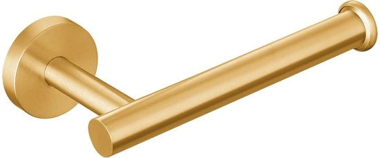 Sostegno per carta igienica, sostegno per carta igienica da parete per bagno, cucina, lavanderia, design moderno, adatto per grandi rulli di carta igienica, acciaio inox dorato