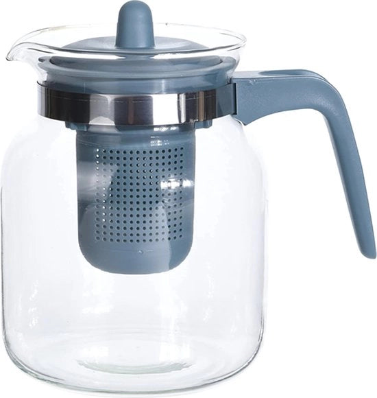 Teapot in Vetro per la Preparazione di Tè e Caffè - 1,5 Litri Canna con Filtro per Tè