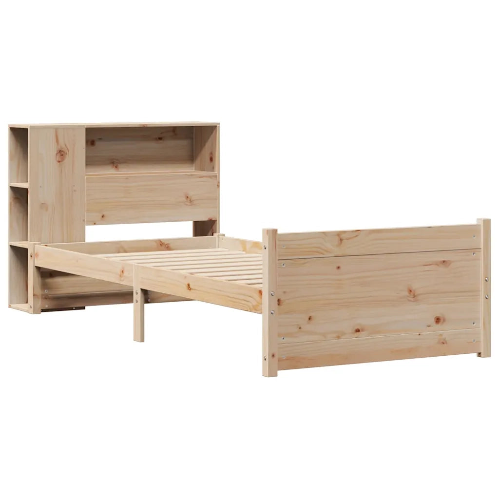 Giroletto con Libreria senza Materasso 75x190 cm in Legno Pino 3322447