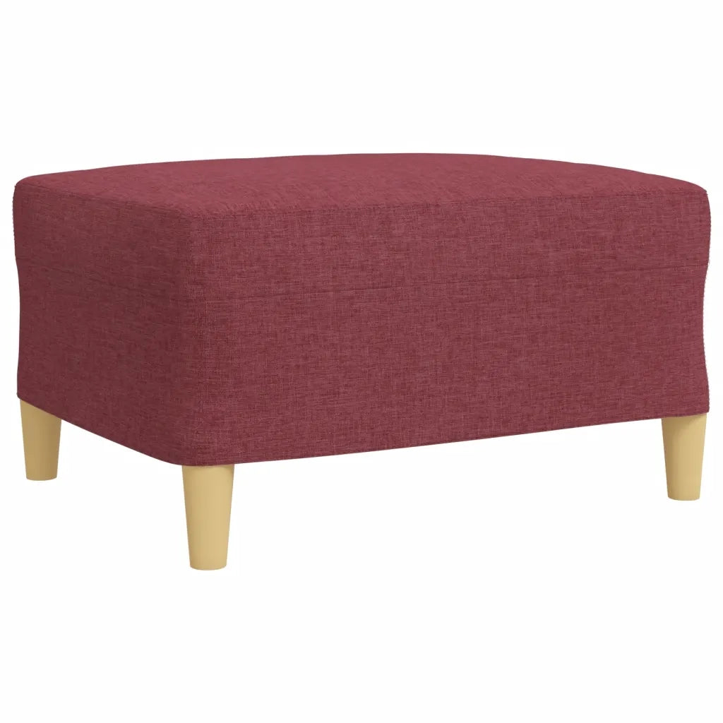 Set di Divani 4 pz con Poggiapiedi Rosso Vino in Tessuto 3278317