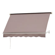 Easycomfort Tenda da Sole a Caduta con Rullo Avvolgibile e Angolazione Regolabile 0-120°, 180×70cm, Marrone
