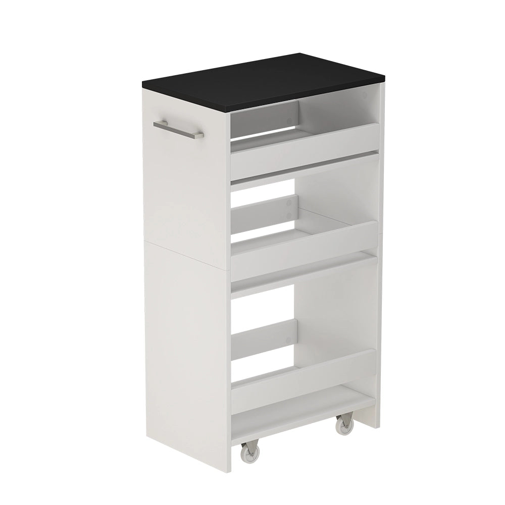 Vicco Scaffale rotante Bianco/antracite 30 x 84.8 cm