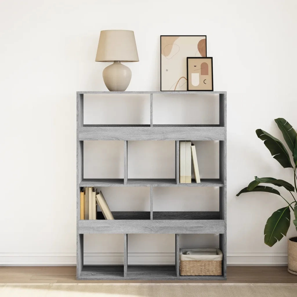 Libreria Grigio Sonoma 100x33x125,5 cm in Legno Multistrato 3309362