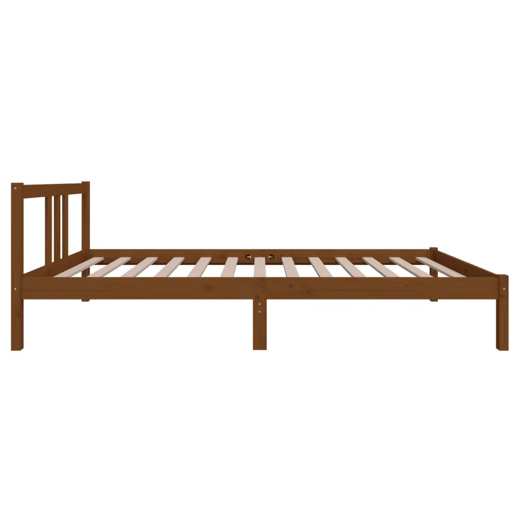 Letto singolo | Letto per adulti | Giroletto senza Materasso Ambra in Legno Massello 100x200 cm